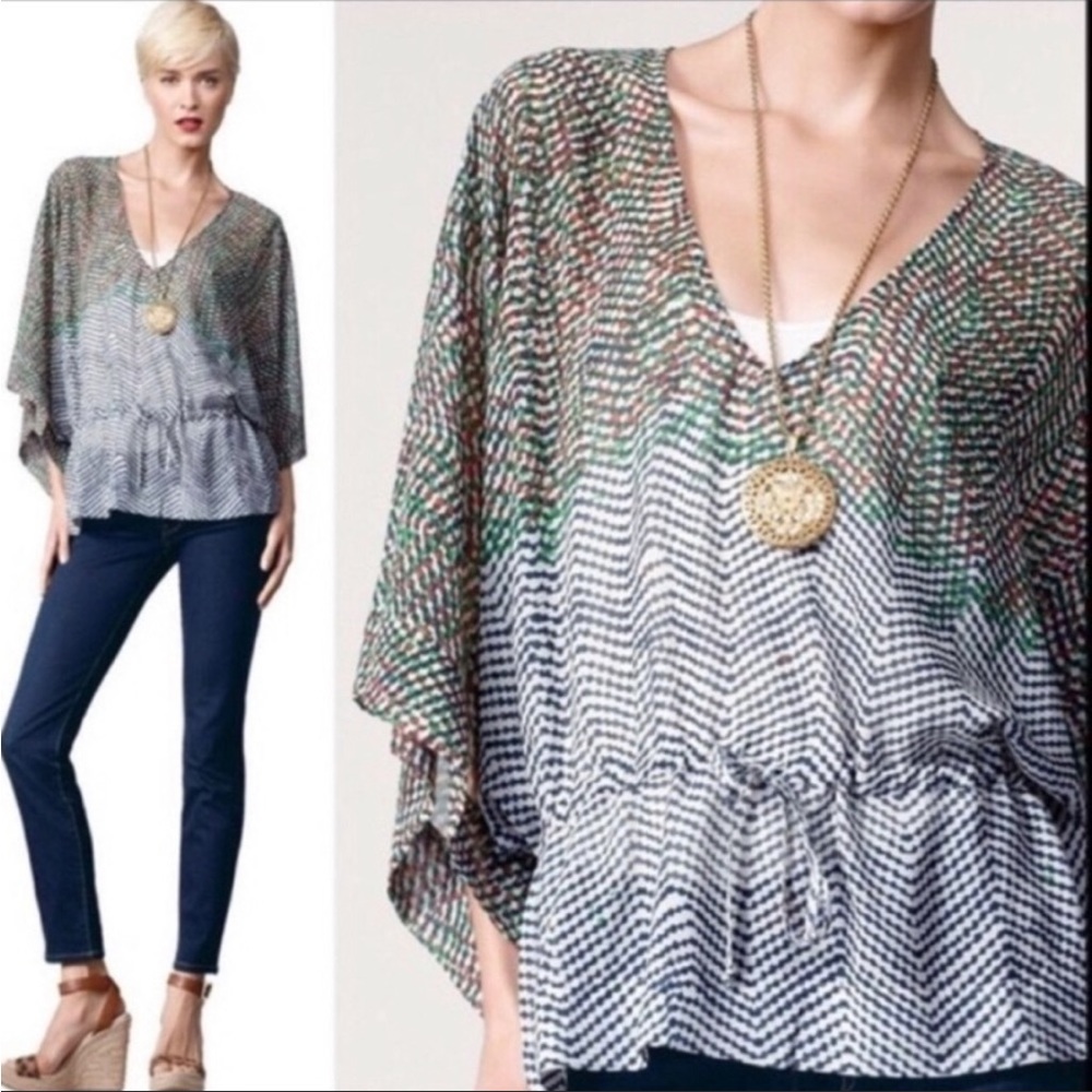 CAbi Multicolor Patterned Blouse